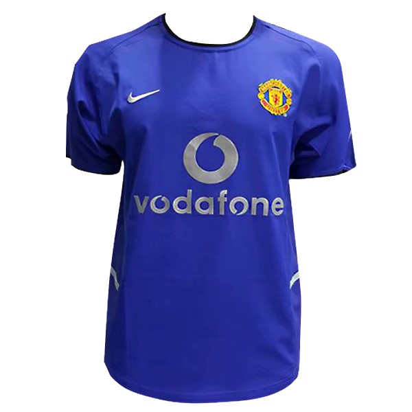 Camiseta Manchester United Segunda equipación Retro 2002 03 Azul